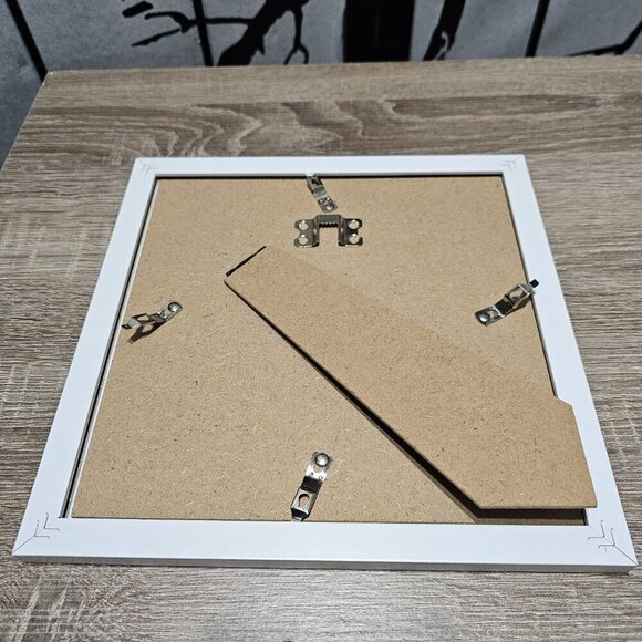 8x8 Framed Black Stallion Horse Under The Stars Watercolor Oil Painting Print - Picture 9 of 9